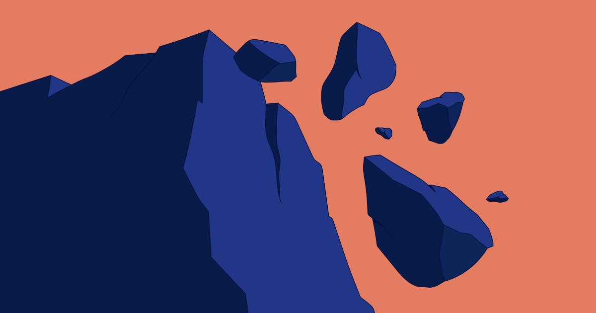 Floating rock formations illustrating gaps in security change coverage