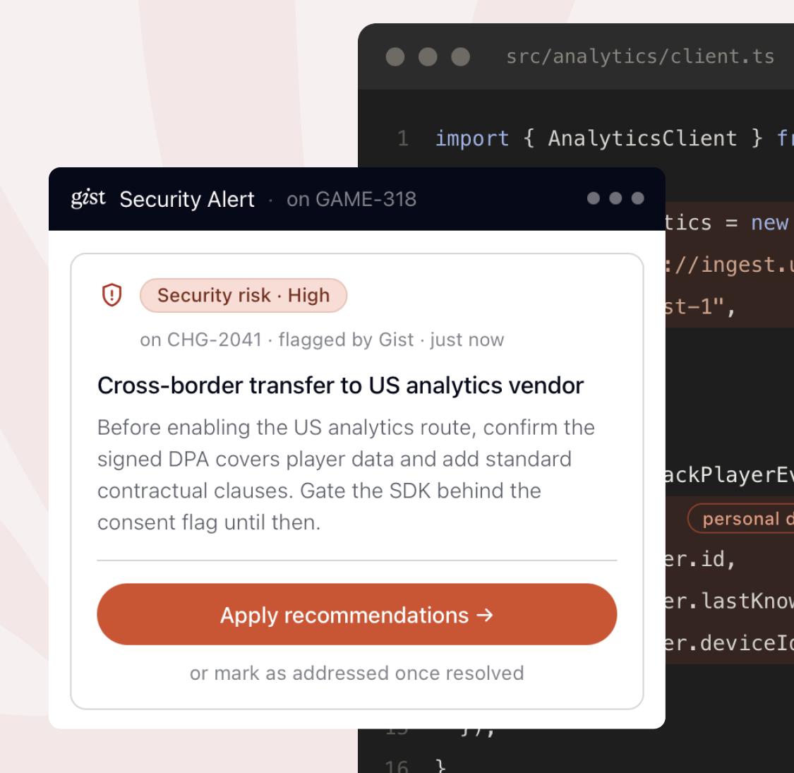 Gist guidance inside an AI coding session